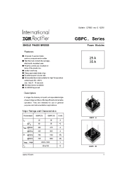 Datasheet GBPC2512W manufacturer IRF